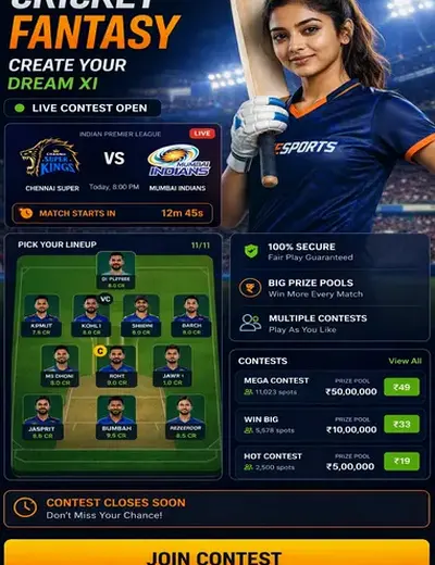 Come (come casino) fantasy cricket & matchday visual 3